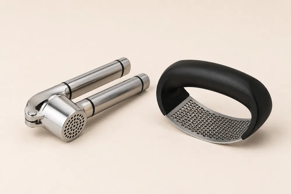 Duo : presse-ail classique et bascule inox