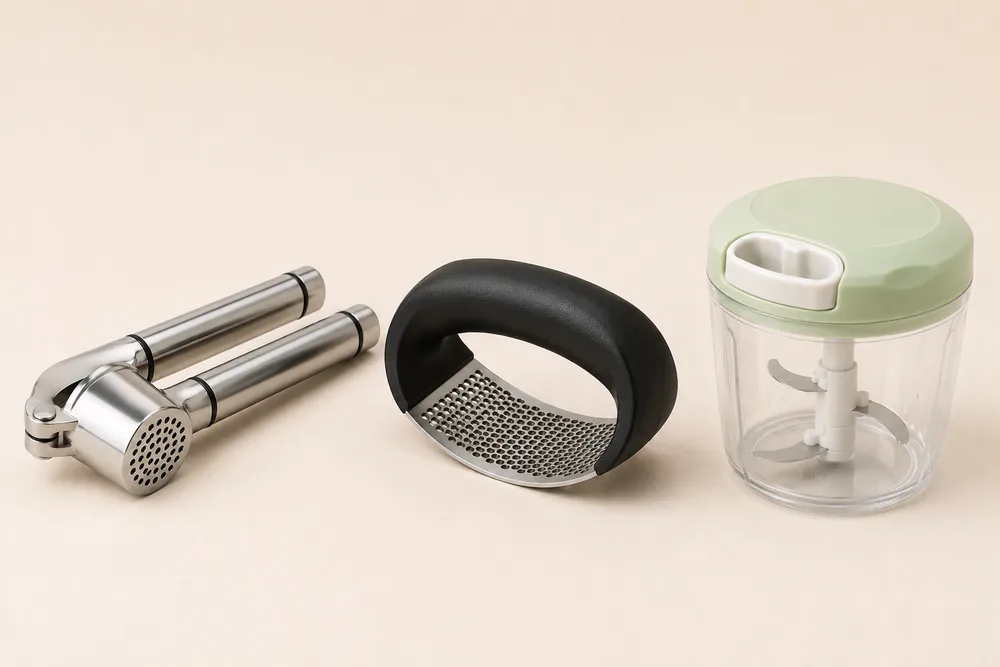 Panoplie : classique, bascule inox et hachoir rotatif